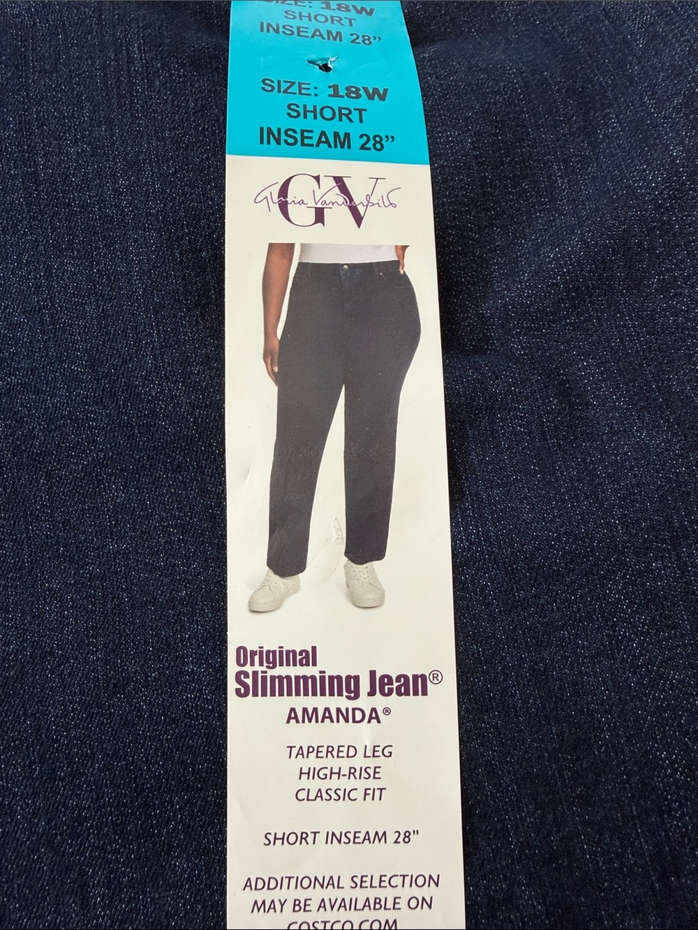 Gloria Vanderbilt Amanda Tapered High-Rise Jeans - Dark Indigo